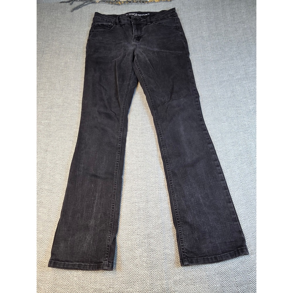 Maurices m jeans Womens 8 Reg Black Mid Rise Bootcut Stretch Denim Pants